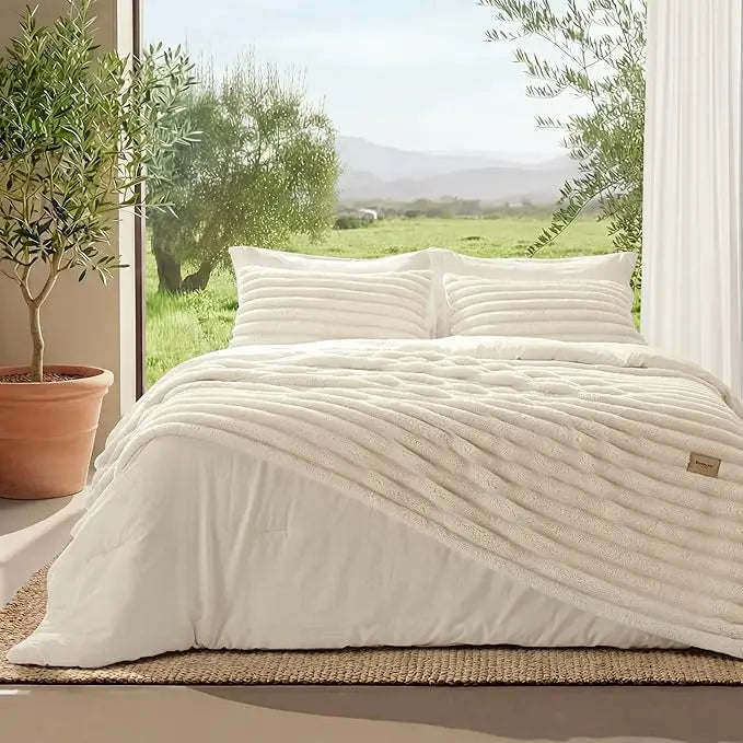 6-Piece Gentlesoft 2-in-1 Comforter Set All-Season Detachable Blanket with SnapTech