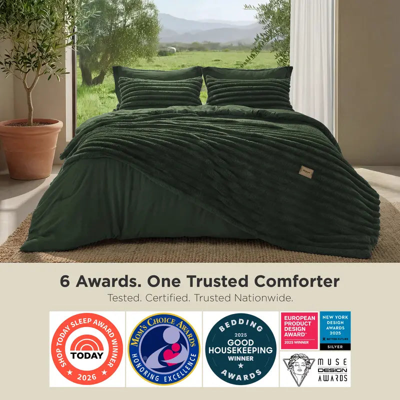 6-Piece Gentlesoft 2-in-1 Comforter Set All-Season Detachable Blanket with SnapTech