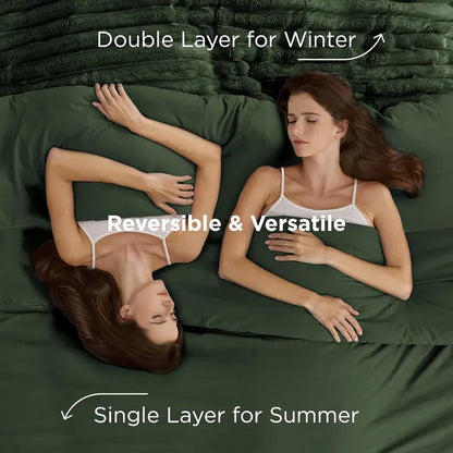 6-Piece Gentlesoft 2-in-1 Comforter Set All-Season Detachable Blanket with SnapTech